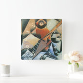 Guitar (Banjo) en Glazen, Juan Gris, kunst Vierkante Klok (Huis)