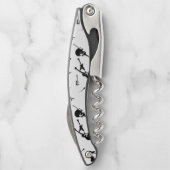 Guitar Bass Jazz Rock White Monogram CorkS Kurkentrekker (Achterkant)