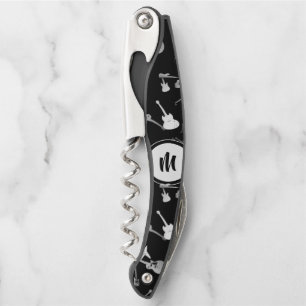 Guitar Bass Jazz Rock White Monogram CorkS Kurkentrekker