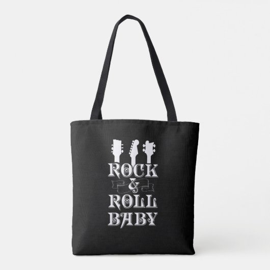 Guitar Bass Rock en Roll Music Rocker Musician Tote Bag (Achterkant)