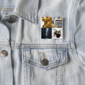 Guitar Bass Vocals Drums Vierkante Button 5,1 Cm (In situ)