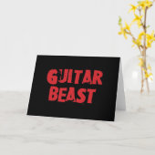Guitar Beast Wenskaart Kaart (Gele Bloem)