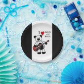 Guitar Beer Rock & Roll Music Kids Birthday Party Papieren Bordje (Feest)