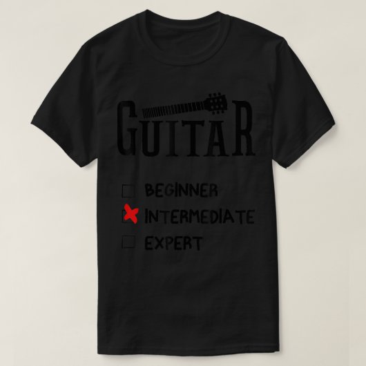 Guitar beginner Guitar Intermediate T-shirt (Design voorkant)