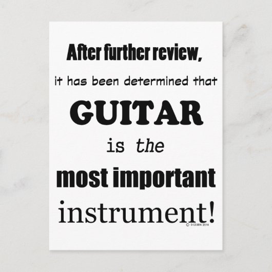 Guitar - Belangrijkste instrument Briefkaart (Voorkant)