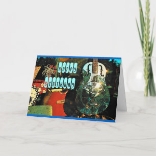 Guitar Birthday Card - Gepersonaliseerd Kaart