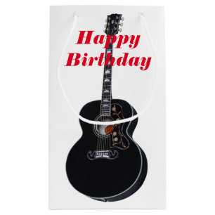 Guitar Birthday Gift Bag Klein Cadeauzakje