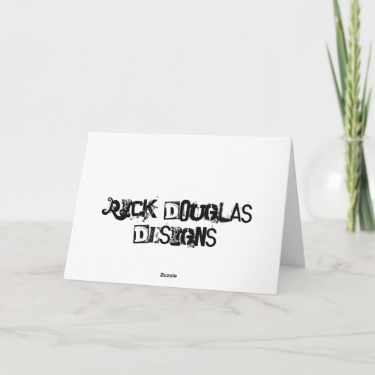 Guitar Birthday Kaart (Achterkant)