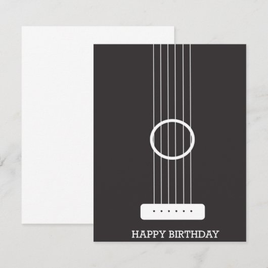 Guitar Birthday Kaart (Voorkant / Achterkant)