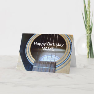 Guitar Birthday kaart personaliseert iedereen.