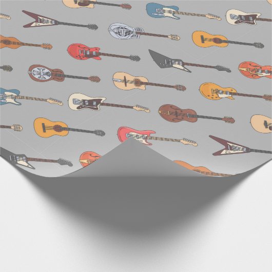 Guitar Birthday Party Cadeaupapier (Hoek)