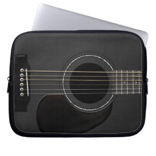 Guitar Black Laptop Sleeve