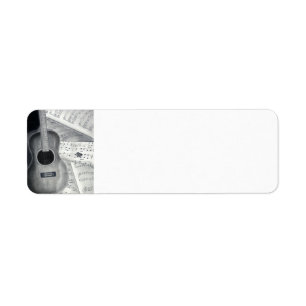 Guitar & blad Music Return Address Labels