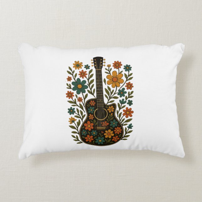 Guitar & Bloom Designs Accent Kussen (Voorkant)