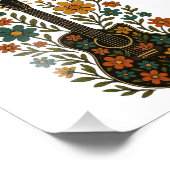 Guitar & Bloom Designs Foto Afdruk (Hoek)