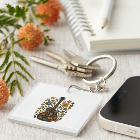 Guitar & Bloom Designs Sleutelhanger (Voorkant Rechts)