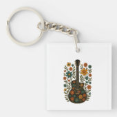 Guitar & Bloom Designs Sleutelhanger (voorkant)
