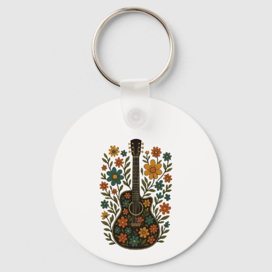Guitar & Bloom Designs Sleutelhanger (Voorkant)