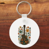 Guitar & Bloom Designs Sleutelhanger (Voorkant)