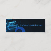 GUITAR Blue Grunge-profielkaart Mini Visitekaartje (Achterkant)