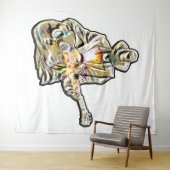 Guitar Blues Mann - Voel het je voor Wandkleed (In Situ (horizontaal))