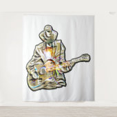 Guitar Blues Mann - Voel het je voor Wandkleed (Voorkant)