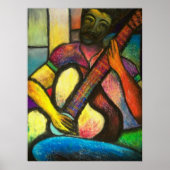 Guitar Blues Player Poster (Voorkant)