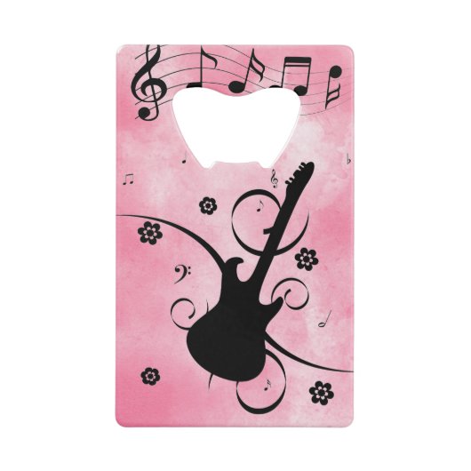 Guitar Bottle Opener Creditkaart Flessenopener (Voorkant)