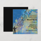 Guitar Boy Bat Bar Mitzvah Uitnodiging (Voorkant / Achterkant)