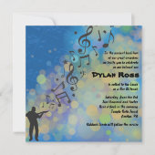 Guitar Boy Bat Bar Mitzvah Uitnodiging (Voorkant)