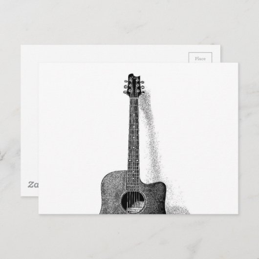 Guitar Briefkaart (Voorkant / Achterkant)