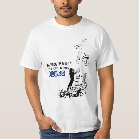 Guitar Broken, Blues Guitarist T-shirt voor mannen (Voorkant)