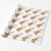 Guitar Brown Cadeaupapier (Uitgerold)