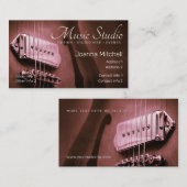 GUITAR Burgundy Pink Visitekaartje V2.0 (Voorkant / Achterkant)