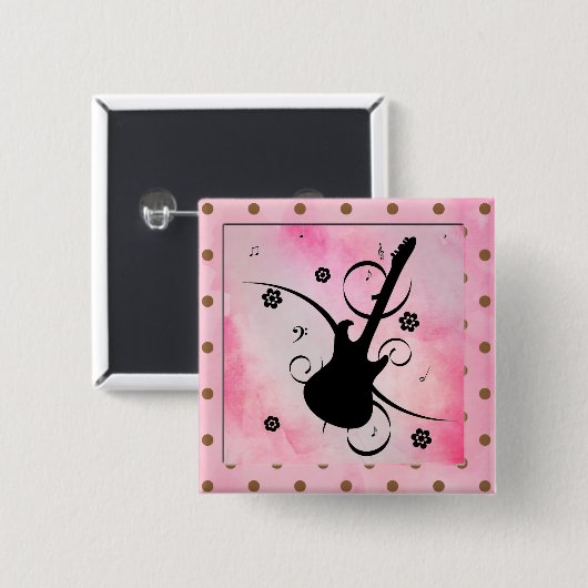 Guitar Button (Voorkant /achterkant)
