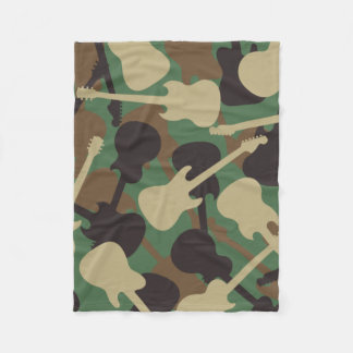 Guitar Camouflage Fleece Deken