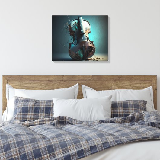 Guitar Canvas Afdruk (Insitu (Slaapkamer))