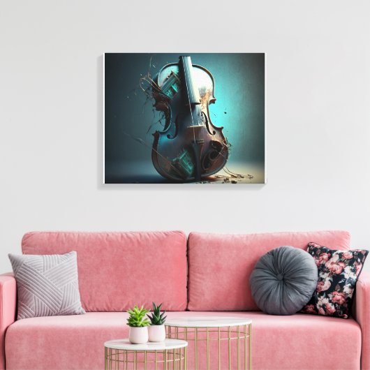 Guitar Canvas Afdruk (Insitu (Woonkamer))