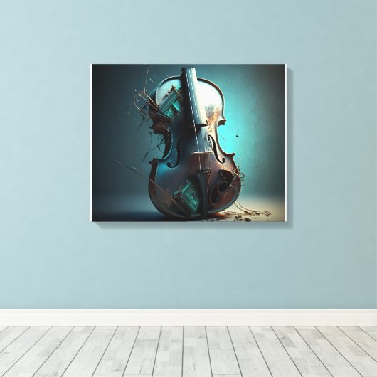 Guitar Canvas Afdruk (Insitu (Houten vloer))