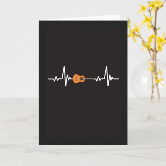 Guitar Cards Rock And Roll Guitarist Musician  Kaart (Gele Bloem)