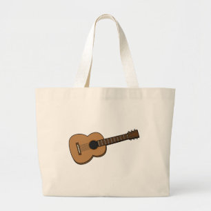Guitar Cartoon Grote Tote Bag