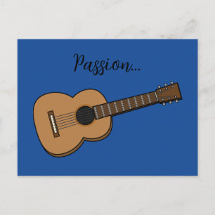 Guitar Cartoon jouw tekst toevoegen Feestdagenkaart