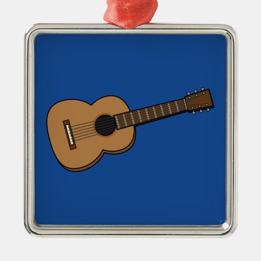 Guitar Cartoon Metalen Ornament (Voorkant)