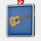 Guitar Cartoon Metalen Ornament (Links)