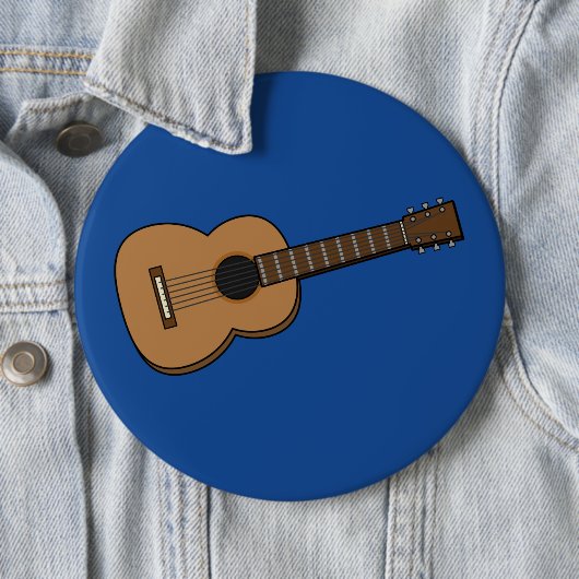 Guitar Cartoon Ronde Button 6,0 Cm (In situ)
