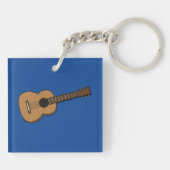 Guitar Cartoon Sleutelhanger (Achterkant)