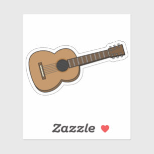 Guitar Cartoon Sticker