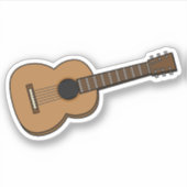 Guitar Cartoon Sticker (Voorkant)