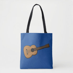 Guitar Cartoon Tote Bag