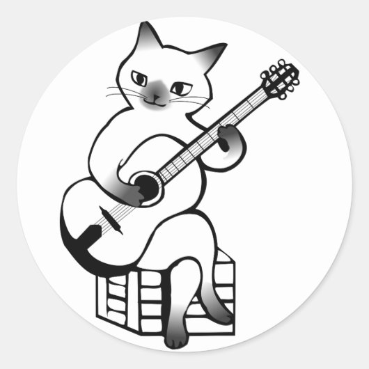 Guitar Cat stickers (Voorkant)